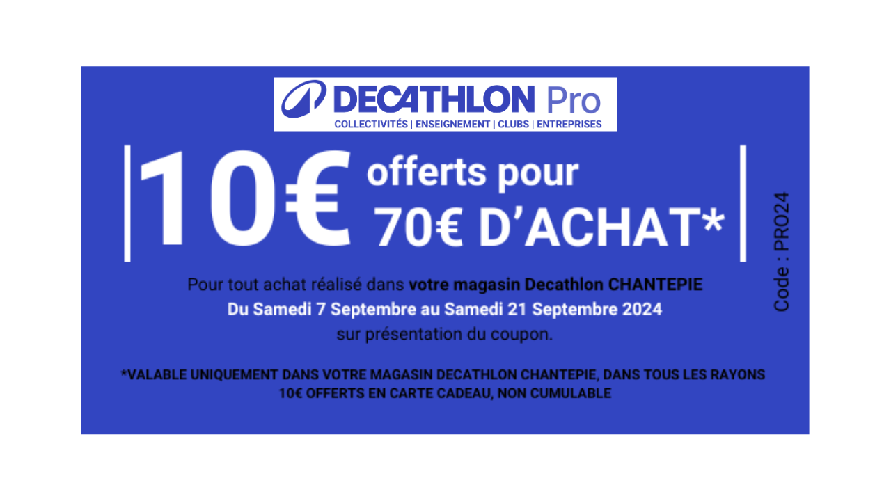 Profitez d'une offre promotionnelle pour la rentrée chez DECATHLON