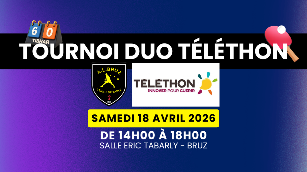 Tournoi Téléthon en duo : jouez pour la bonne cause !