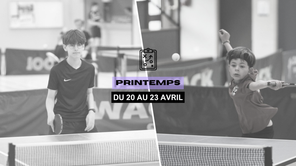 Printemps | Stage de Ping du 20 au 23 avril