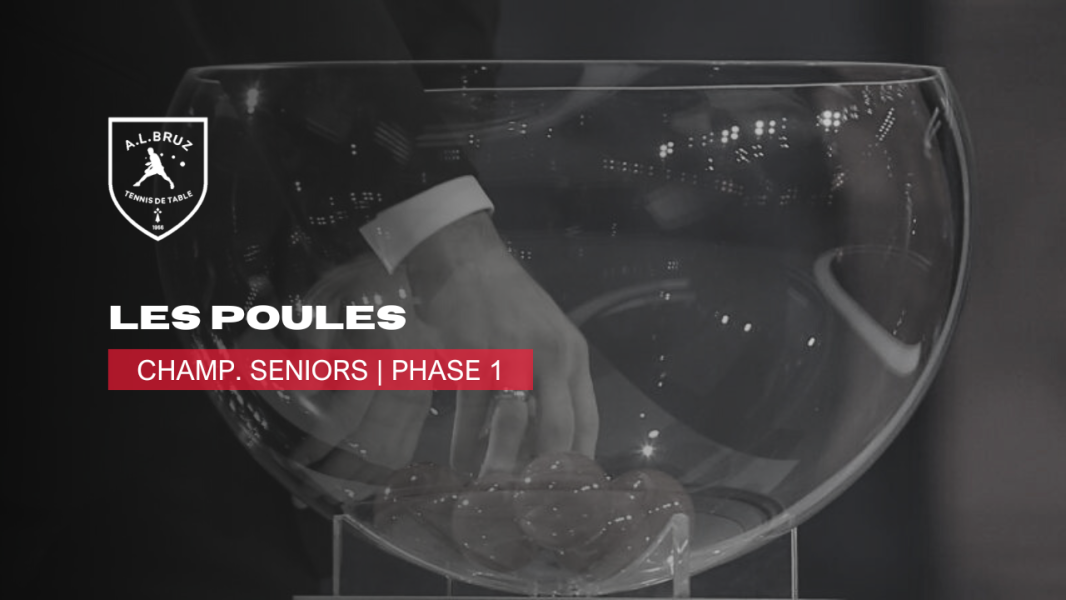 Champ. Seniors | Les poules de la Phase 1